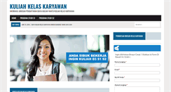 Desktop Screenshot of kuliahkelaskaryawan.com